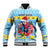 Saint Lucia Christmas Baseball Jacket Saint Lucian Parrot With Hibiscus Flowers - Wonder Print Shop