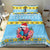 Saint Lucia Christmas Bedding Set Saint Lucian Parrot With Hibiscus Flowers - Wonder Print Shop