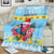 Saint Lucia Christmas Blanket Saint Lucian Parrot With Hibiscus Flowers