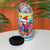 Saint Lucia Christmas 4 in 1 Can Cooler Tumbler Saint Lucian Parrot With Hibiscus Flowers - Wonder Print Shop