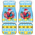 Saint Lucia Christmas Car Mats Saint Lucian Parrot With Hibiscus Flowers - Wonder Print Shop