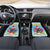 Saint Lucia Christmas Car Mats Saint Lucian Parrot With Hibiscus Flowers - Wonder Print Shop