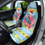 Saint Lucia Christmas Car Seat Cover Saint Lucian Parrot With Hibiscus Flowers - Wonder Print Shop