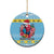 Saint Lucia Christmas Ceramic Ornament Saint Lucian Parrot With Hibiscus Flowers - Wonder Print Shop