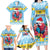 Saint Lucia Christmas Family Matching Long Sleeve Bodycon Dress and Hawaiian Shirt Saint Lucian Parrot With Hibiscus Flowers - Wonder Print Shop