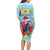 Saint Lucia Christmas Family Matching Long Sleeve Bodycon Dress and Hawaiian Shirt Saint Lucian Parrot With Hibiscus Flowers - Wonder Print Shop