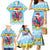 Saint Lucia Christmas Family Matching Mermaid Dress and Hawaiian Shirt Saint Lucian Parrot With Hibiscus Flowers - Wonder Print Shop