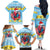 Saint Lucia Christmas Family Matching Off The Shoulder Long Sleeve Dress and Hawaiian Shirt Saint Lucian Parrot With Hibiscus Flowers - Wonder Print Shop