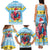 Saint Lucia Christmas Family Matching Tank Maxi Dress and Hawaiian Shirt Saint Lucian Parrot With Hibiscus Flowers - Wonder Print Shop