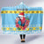 Saint Lucia Christmas Hooded Blanket Saint Lucian Parrot With Hibiscus Flowers