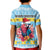 Saint Lucia Christmas Kid Polo Shirt Saint Lucian Parrot With Hibiscus Flowers - Wonder Print Shop