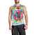 Saint Lucia Christmas Men Tank Top Saint Lucian Parrot With Hibiscus Flowers - Wonder Print Shop