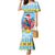 Saint Lucia Christmas Mermaid Dress Saint Lucian Parrot With Hibiscus Flowers - Wonder Print Shop