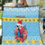 Saint Lucia Christmas Quilt Saint Lucian Parrot With Hibiscus Flowers - Wonder Print Shop