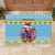 Saint Lucia Christmas Rubber Doormat Saint Lucian Parrot With Hibiscus Flowers - Wonder Print Shop