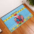 Saint Lucia Christmas Rubber Doormat Saint Lucian Parrot With Hibiscus Flowers - Wonder Print Shop