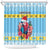 Saint Lucia Christmas Shower Curtain Saint Lucian Parrot With Hibiscus Flowers