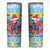 Saint Lucia Christmas Skinny Tumbler Saint Lucian Parrot With Hibiscus Flowers - Wonder Print Shop