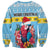 Saint Lucia Christmas Sweatshirt Saint Lucian Parrot With Hibiscus Flowers - Wonder Print Shop