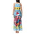 Saint Lucia Christmas Tank Maxi Dress Saint Lucian Parrot With Hibiscus Flowers - Wonder Print Shop