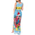 Saint Lucia Christmas Tank Maxi Dress Saint Lucian Parrot With Hibiscus Flowers - Wonder Print Shop