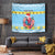 Saint Lucia Christmas Tapestry Saint Lucian Parrot With Hibiscus Flowers