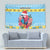 Saint Lucia Christmas Tapestry Saint Lucian Parrot With Hibiscus Flowers