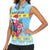 Saint Lucia Christmas Women Sleeveless Polo Shirt Saint Lucian Parrot With Hibiscus Flowers - Wonder Print Shop