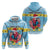 Saint Lucia Christmas Zip Hoodie Saint Lucian Parrot With Hibiscus Flowers - Wonder Print Shop