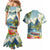 Pitons Saint Lucia Couples Matching Mermaid Dress and Hawaiian Shirt Hibiscus Flowers - Wonder Print Shop