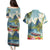 Pitons Saint Lucia Couples Matching Puletasi and Hawaiian Shirt Hibiscus Flowers - Wonder Print Shop