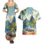 Pitons Saint Lucia Couples Matching Summer Maxi Dress and Hawaiian Shirt Hibiscus Flowers - Wonder Print Shop