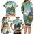 Pitons Saint Lucia Family Matching Long Sleeve Bodycon Dress and Hawaiian Shirt Hibiscus Flowers - Wonder Print Shop