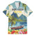 Pitons Saint Lucia Family Matching Mermaid Dress and Hawaiian Shirt Hibiscus Flowers - Wonder Print Shop