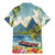 Pitons Saint Lucia Family Matching Mermaid Dress and Hawaiian Shirt Hibiscus Flowers - Wonder Print Shop