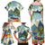 Pitons Saint Lucia Family Matching Off Shoulder Maxi Dress and Hawaiian Shirt Hibiscus Flowers - Wonder Print Shop