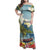 Pitons Saint Lucia Family Matching Off Shoulder Maxi Dress and Hawaiian Shirt Hibiscus Flowers - Wonder Print Shop