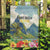 Pitons Saint Lucia Garden Flag Hibiscus Flowers - Wonder Print Shop