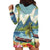 Pitons Saint Lucia Hoodie Dress Hibiscus Flowers - Wonder Print Shop