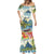 Pitons Saint Lucia Mermaid Dress Hibiscus Flowers - Wonder Print Shop