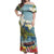 Pitons Saint Lucia Off Shoulder Maxi Dress Hibiscus Flowers - Wonder Print Shop