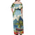 Pitons Saint Lucia Off Shoulder Maxi Dress Hibiscus Flowers - Wonder Print Shop