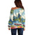 Pitons Saint Lucia Off Shoulder Sweater Hibiscus Flowers - Wonder Print Shop