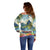 Pitons Saint Lucia Off Shoulder Sweater Hibiscus Flowers - Wonder Print Shop