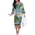 Pitons Saint Lucia Off The Shoulder Long Sleeve Dress Hibiscus Flowers - Wonder Print Shop