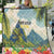 Pitons Saint Lucia Quilt Hibiscus Flowers - Wonder Print Shop