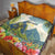 Pitons Saint Lucia Quilt Hibiscus Flowers - Wonder Print Shop