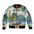 Pitons Saint Lucia Sleeve Zip Bomber Jacket Hibiscus Flowers - Wonder Print Shop