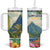 Pitons Saint Lucia Tumbler With Handle Hibiscus Flowers - Wonder Print Shop