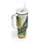 Pitons Saint Lucia Tumbler With Handle Hibiscus Flowers - Wonder Print Shop